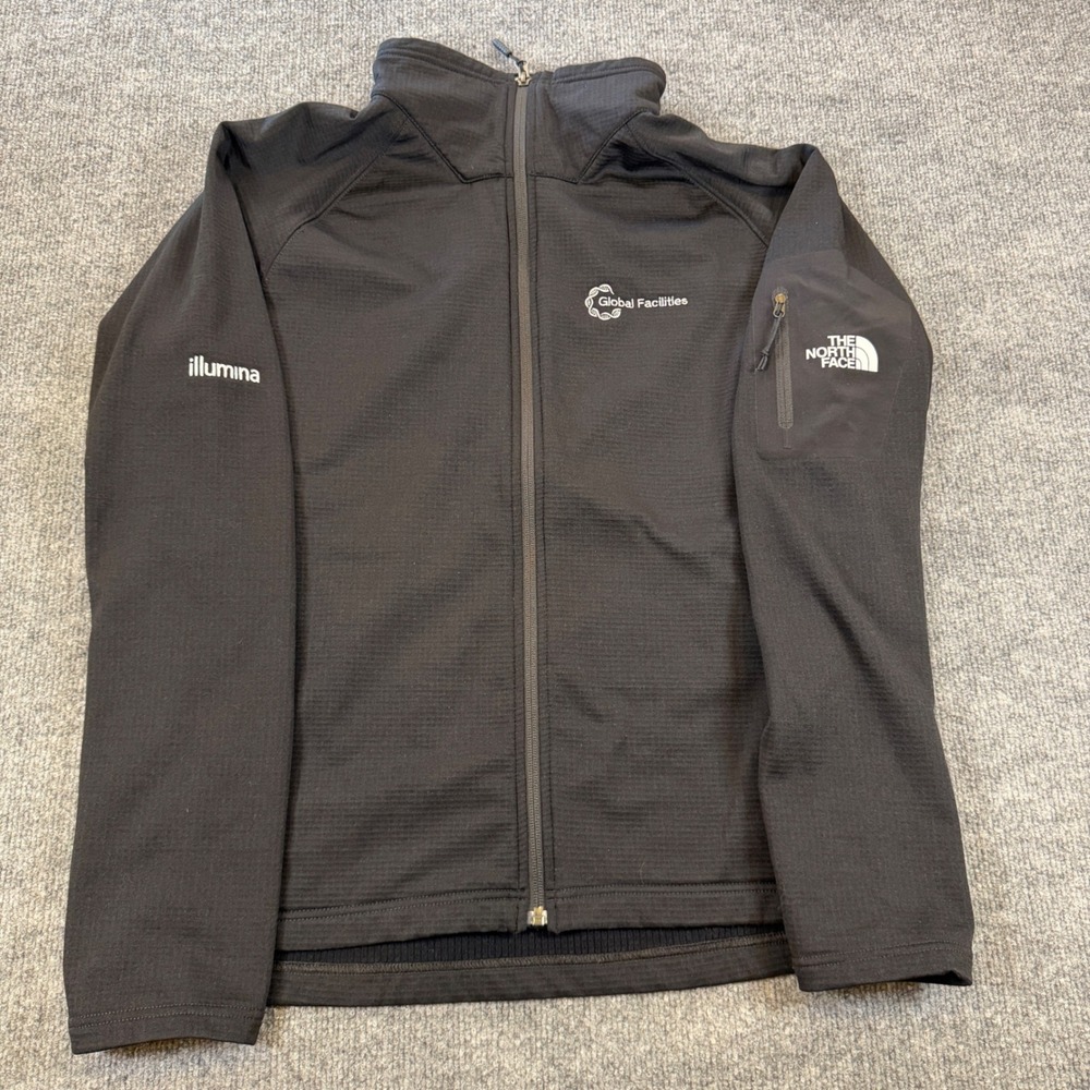 The North Face Full Zip Grid Fleece Jacket Black Size L Gorpcore Corporate